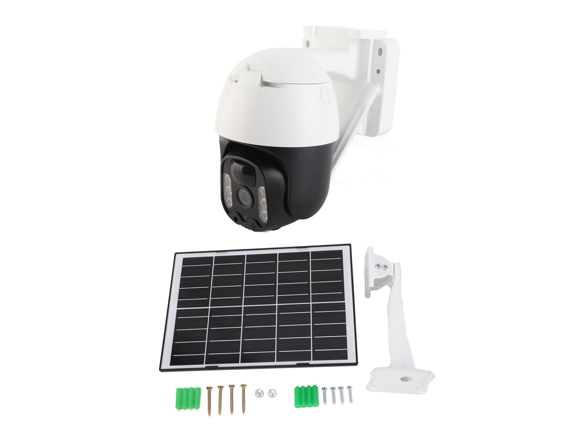 Cámara De Seguridad 4g De 4 Mp Con Energía Solar, Ip67, Detección De Personas Mediante Ia, Batería Externa Y Conexión Inalámbrica.