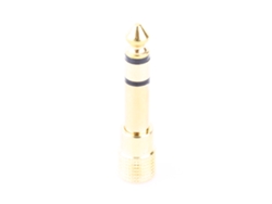 Adaptador De Plugue De Áudio Estéreo 3.5mm Fêmea Para 6.5mm Macho Para Fones De Ouvido Dourado
