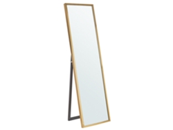 Espejo de pie BELIANI Torcy de Material sintético Dorado 40x2x140