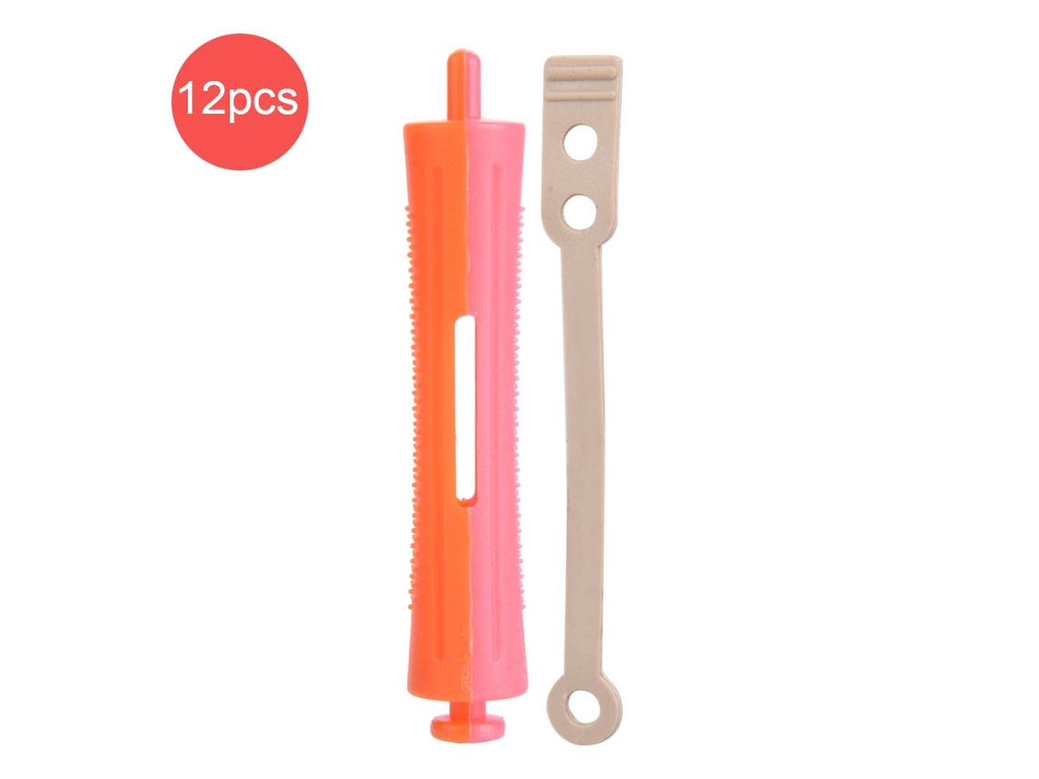 12 Rodillos De Pelo Estándar Con Clip Y Goma Elástica Para Rizados Y Ondas Sh-6 - Herramienta De Peluquería