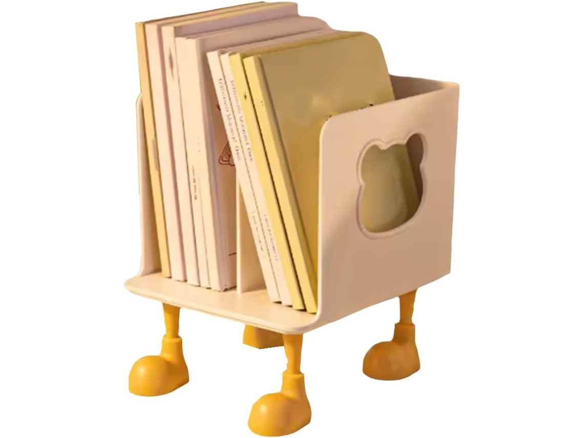 Estantería de sobremesa para libros, estantería escalonada, archivador de oficina, Gokoco