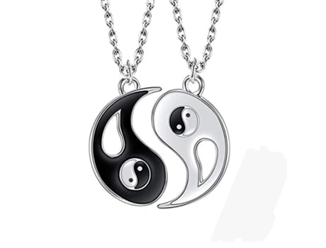 Collar Yin Yang Para Niños, Niñas, Mejores Amigos, Amantes Y Parejas, 2 Collares De Aleación, Regalos Para Parejas ZMDECQNA