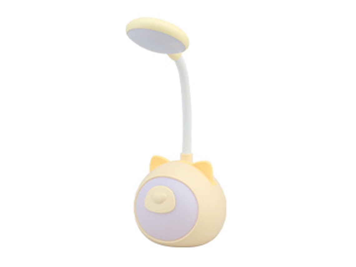 2026-lámpara De Escritorio Led Para Lectura, Cuidado De Ojos, Recargable Usb, Regulable En Brillo Y Temperatura De Color, Gato Amarillo