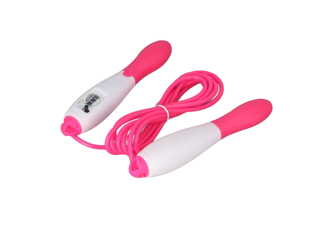 Jinwei-2026cuerda De Salto Pvc Ajustable Con Conteo Para Ejercicio Fitness Adultos Estudiantes Pruebas Deportivas Rosa