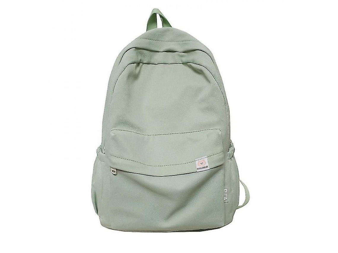 2026-mochila Hombro Mujer Impermeable Nylon Casual Viaje Escuela Adolescentes Color Sólido 20-35l Verde