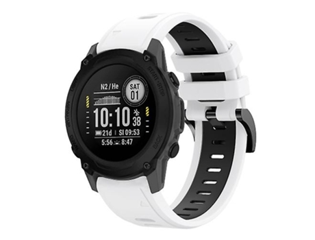 Correa Smartwatch Para Garmin Descent G1 22Mm Blanco-Negro VENISYMLIS