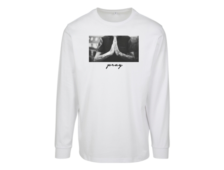 Camiseta de Manga Larga Urban Classics Pray (Tam: XS)