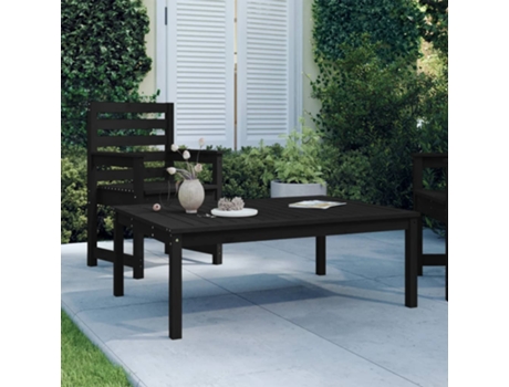 MAISON EXCLUSIVE Mesa de jardín madera maciza pino negro 121x82,5x45 cm