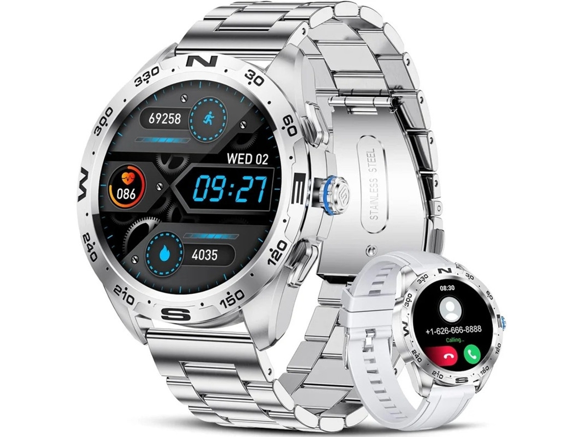 Reloj inteligente para Android e iOS con Bluetooth, llamadas, recordatorios de texto y altavoz de voz, monitor de actividad y monitorización de frecuencia cardíaca. Yizhood