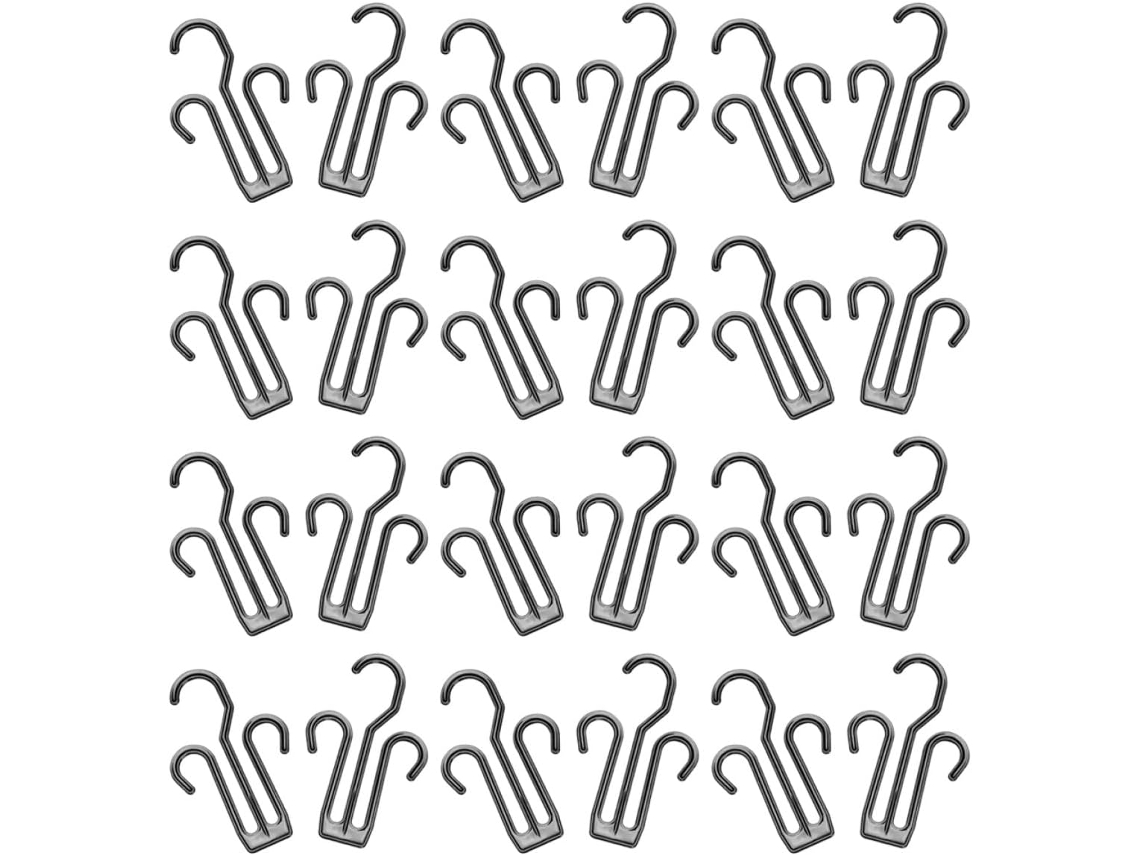 Organizador Secado Zapatos 24 Piezas Ganchos Dobles Almacenamiento Colgante Sandalias Zapatillas Compatible