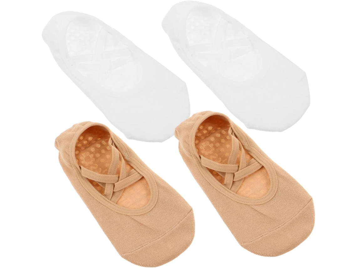 2 Pares De Calcetines Antideslizantes Para Yoga Y Pilates