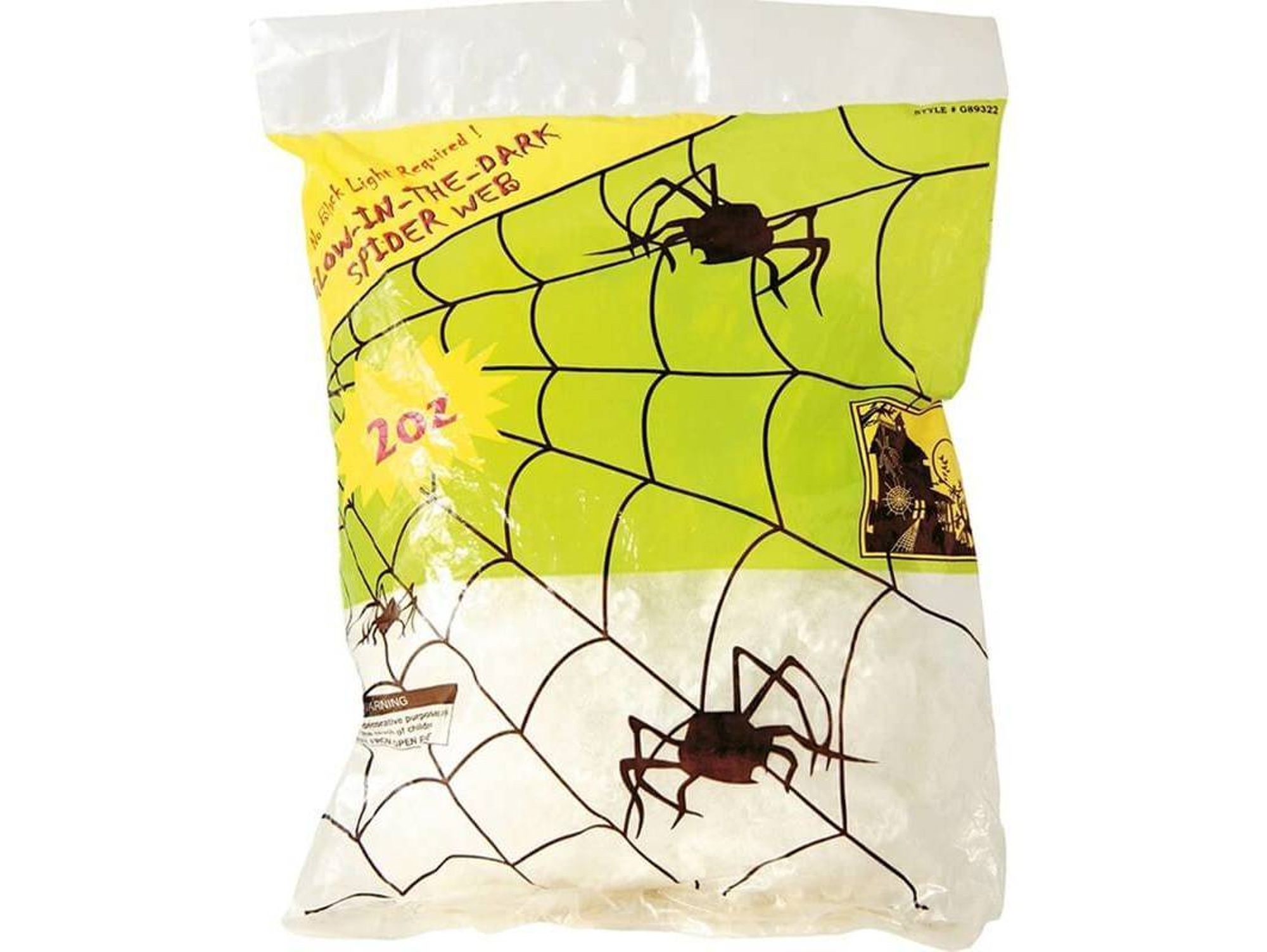 Decoraciones de Halloween DISFRAZZES Telaraña con Brillo en la Oscuridad (57 gr)