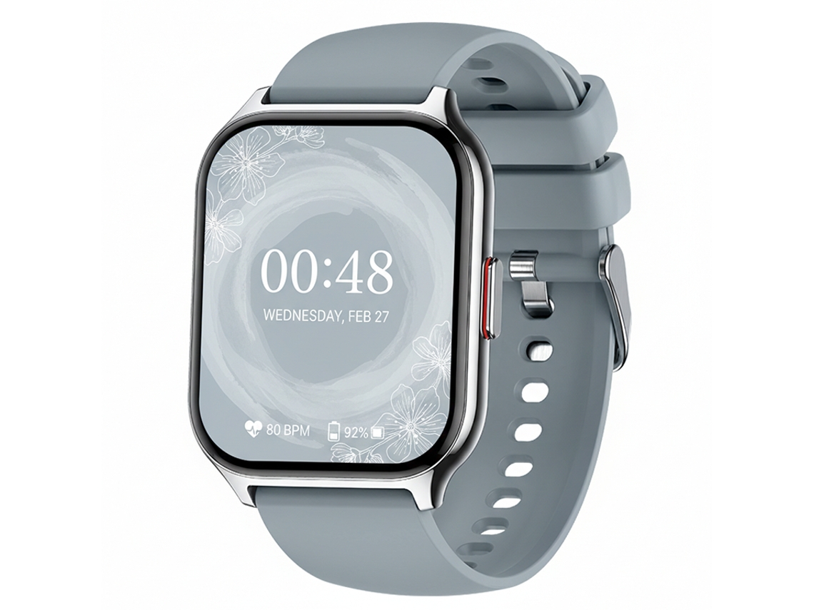 Reloj Inteligente P95 Para Mujer, Pantalla De 2,01 Pulgadas, Bluetooth, Conexión One Touch (plateado)