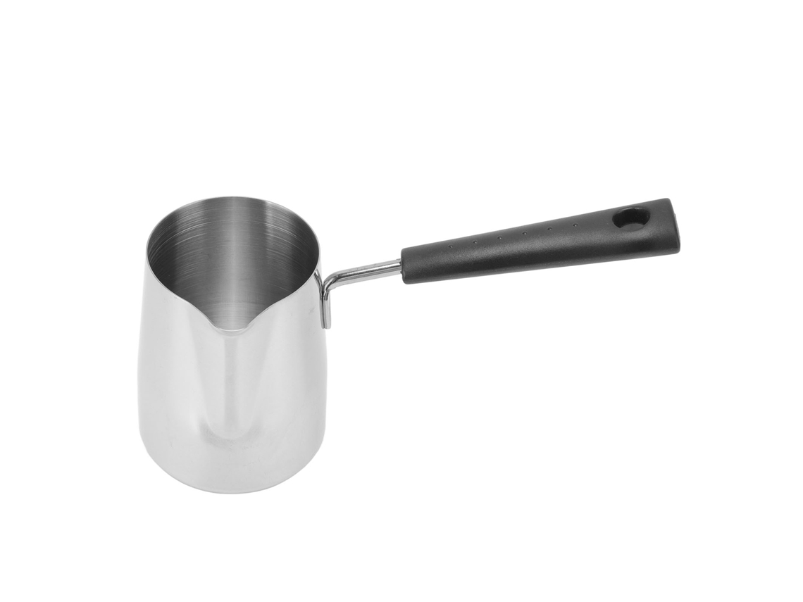Jarra de café toroidal de acero inoxidable 304 con mango largo de 350 ml para el hogar y la cafetería