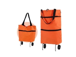 1 bolsa de compras grande, elástica y plegable con carrito para supermercados, GOKOCO