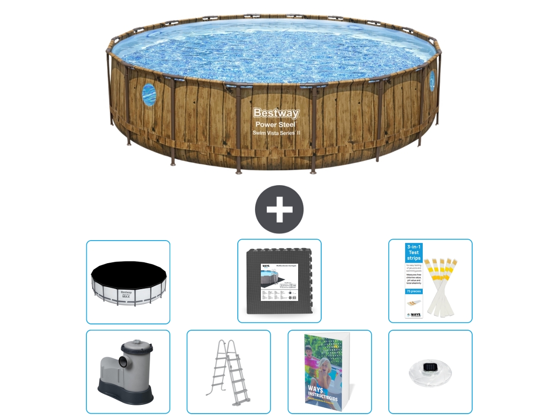 Bestway Piscina Bestway Power Steel Redonda - 549x122 Cm - 8-peças S608