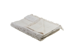 Manta Decorativa BELIANI Algodón Blanco 130X180 Cm Raebareli