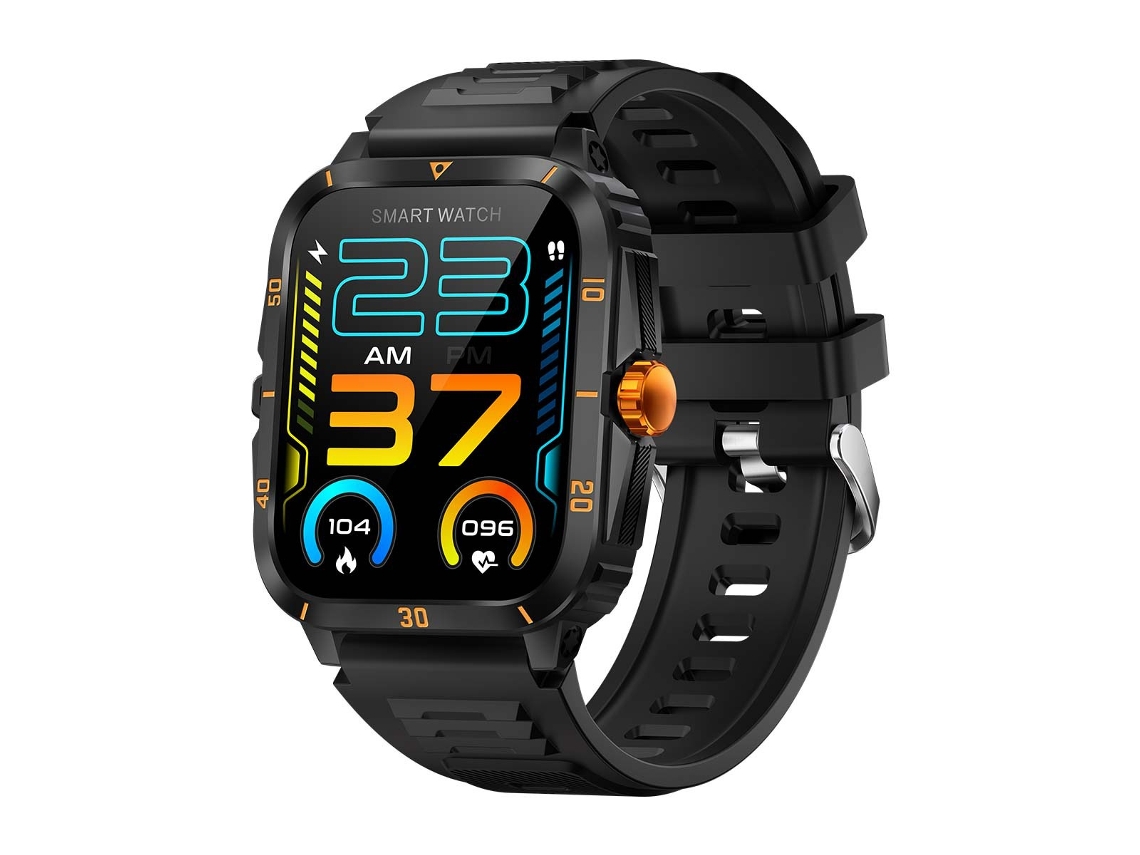 Reloj Inteligente Militar Para Hombre: Pantalla Hd De 1,96", Resistente Al Agua Hasta 3 Atm, Monitor De Frecuencia Cardíaca Y Sueño, Más De