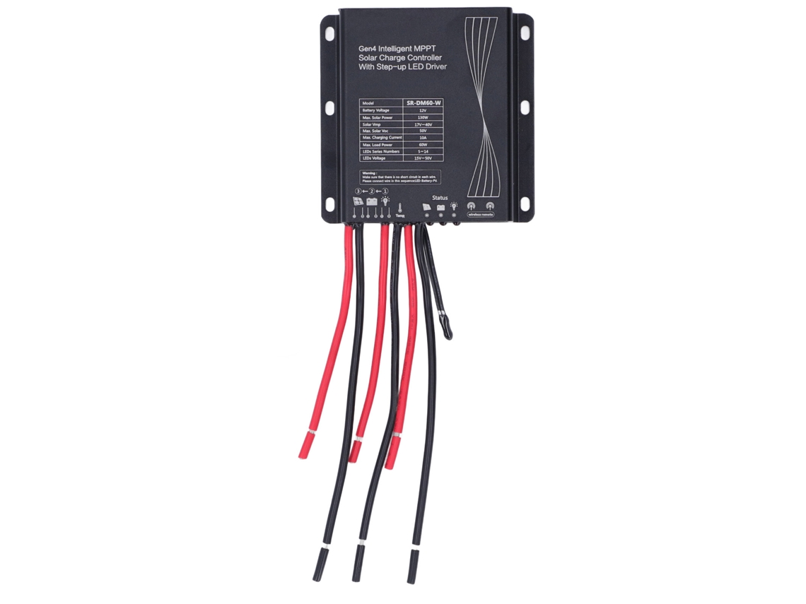 Yncm2026-controlador De Carga Solar Mppt Inteligente 12v Con Driver Led Para Panel Solar Y Batería