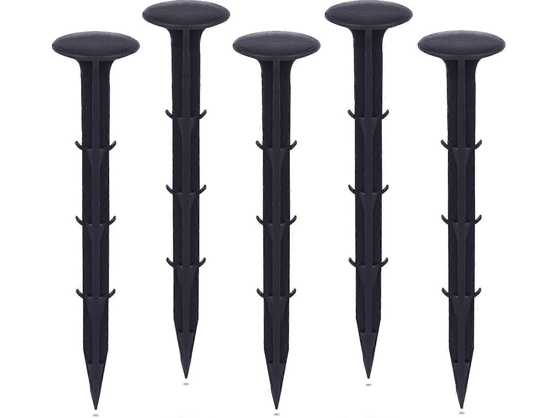 Estacas De Plástico Para Jardín, Estacas De Fixación Para Tela Antimalas Uv Resistente (50 Piezas, Negro) 50 Piezas