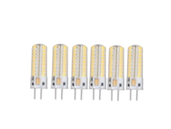 2026-6pcs Bombilla Led Gy6.35 7w Ac Dc12v 700lm 72 Leds Luz De Maíz 360° Para Lámparas Colgantes Techo Luz Cálida(2700k-3000k)