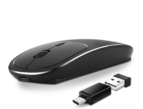 Ratón GETEK 0130 (Inalámbrico - 1600 dpi - Negro)