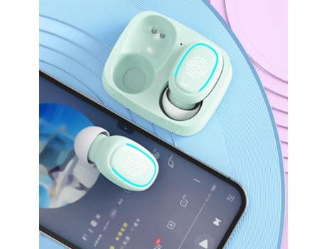 Auriculares Bluetooth True Wireless Auriculares Touch Macaron Color Mini Invisible Verde