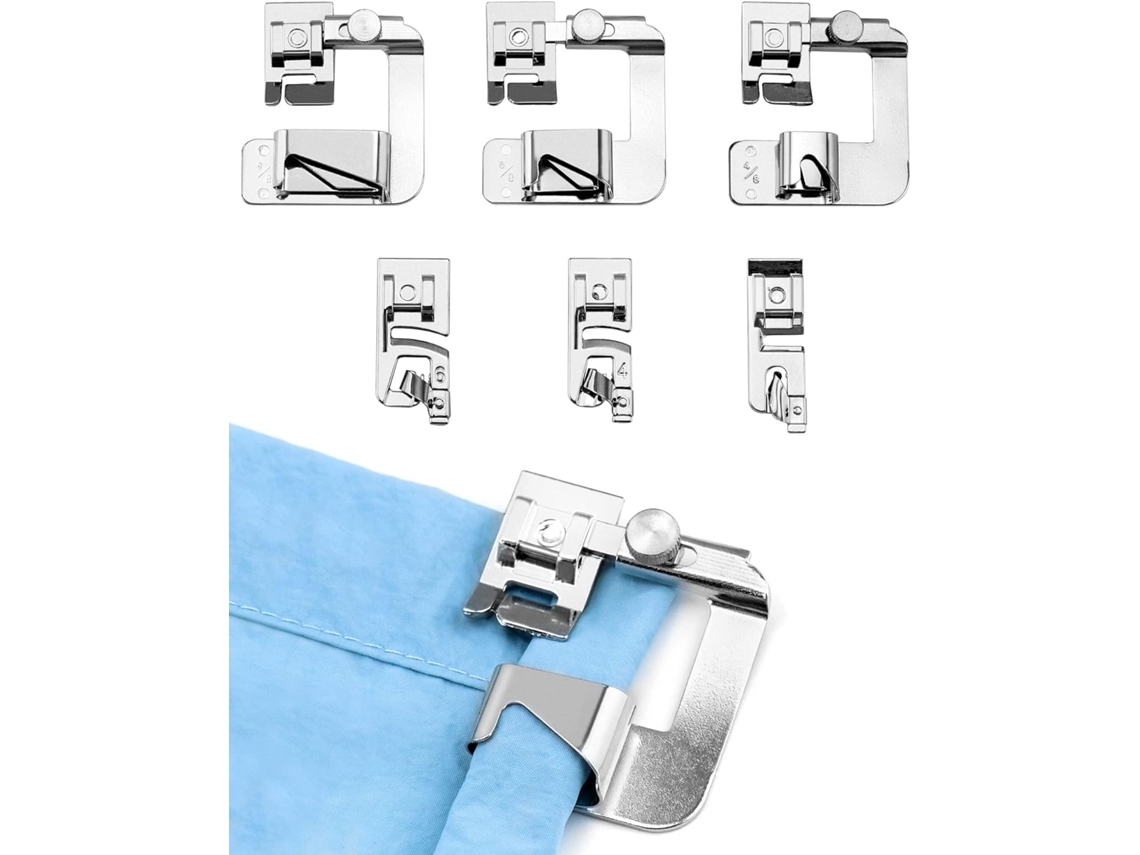 6 márgenes de costura: 3 estrechos de 3/4/6 mm + 3 dobladillos enrollados de 4/8 8/8 pulgadas ZYBLSSBB