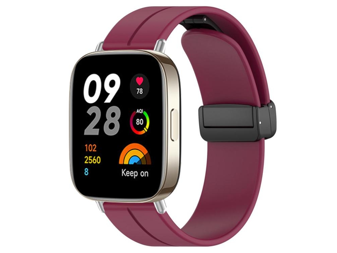 Correa de silicona para Redmi Watch 3 - Cabeza plana - Hebilla negra
