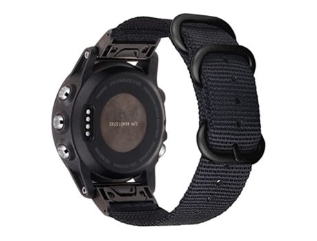 Correa de nailon ajustable 26mm para Garmin Fenix 7X/6X Pro/Tactix7 - negro