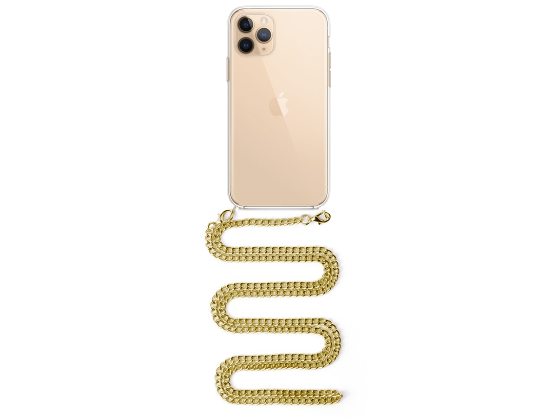 Carcasa Transparente Iphone 11 Pro Max Con Colgante Cadena Metálica. Accesorio De Moda, Ajuste Perfecto Y Máxima Protección