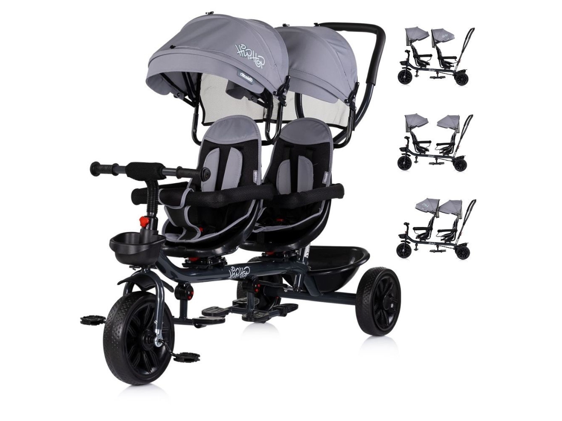Triciclo Duplo Hip Hop Até 40 Kg de CHIPOLINO Platinum