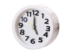 2026-reloj Despertador Mini Silencioso De Mesa Redondo Simple Para Decoración De Dormitorio Hogar (blanco)