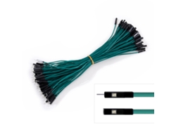 Keyiuav 1p Cable Dupont Negro Macho-macho Silicona 26awg Xh2.54 Alta Temperatura