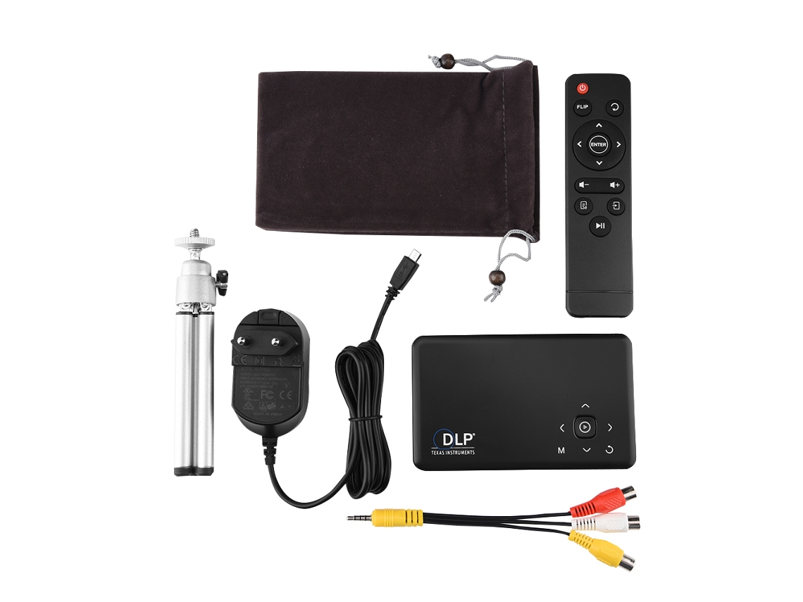 Proyector LED portátil Full HD 1080p para exteriores y cine en casa