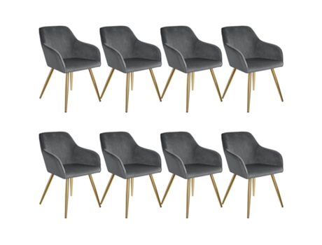 8 Silla TECTAKE Marilyn Golden Velvet