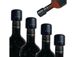 Tapon De Vino Hermético Bloqueable Reutilizable, 4 Unidades, Sello Anti-fugas Para Botellas De Vino Estándar 18-19mm