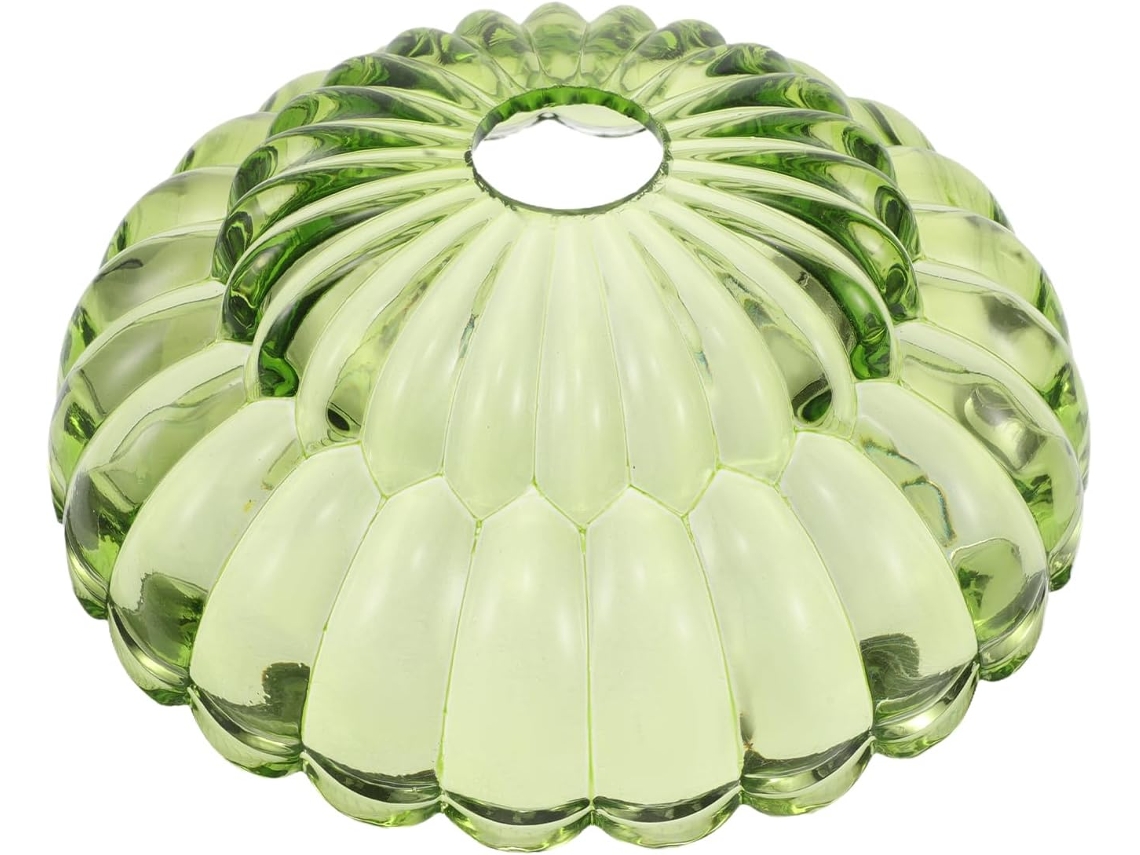 Lámpara de mesa vintage de cristal verde SFUSHOS