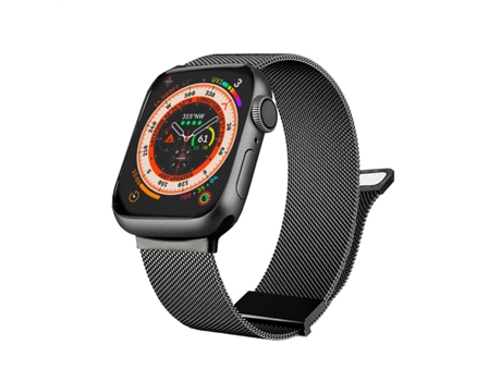 Correa de reloj inteligente para Apple Watch 38 mm Milan Pulsera de malla de acero magnética dual (gris)