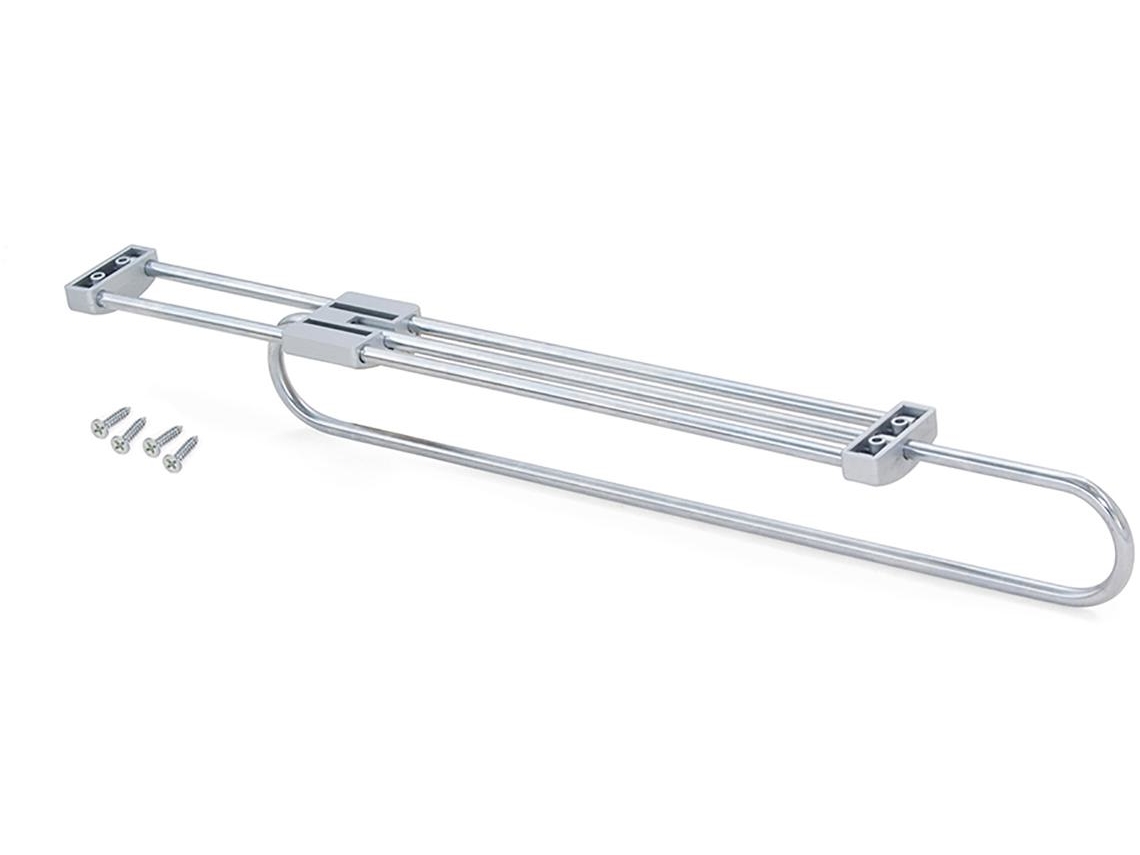 EMUCA Varilla de Trombón para Armario Autoextraíble - 300 - Aluminio pintado - Acero y Plástico