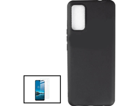 Kit Funda Silicona Liquida y Cristal Templado ClearGlass TCL 20Y PHONECARE Negro