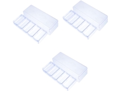 Bandeja Transparente De 3 Piezas Para Guardar Fichas De Póker Y Caja De Almacenamiento Resistente Al Desgaste.