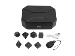 Juego De 7 Dados Led Con Estuche De Carga Para Juegos De Rol De Mesa: Brillantes Y Recargables.