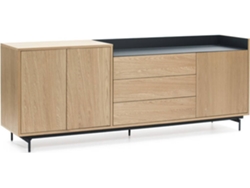 Aparador BAZAR MONDIALE Valley 2 (Roble y Azul Oscuro - 200x45x78 cm)