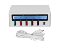 Estación De Carga Usb (6 Puertos, Carga Rápida De 40w)