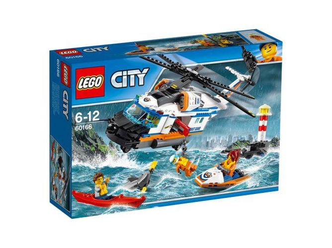 LEGO City: Helicóptero de rescate de carga - 60166 (Edad Mínima: 6 - 415 Piezas)