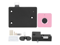 Cerradura digital inteligente cuadrada para cajón, color rosa, aluminio