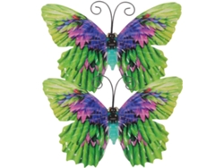 2 Decoración Colgantes De Mariposa Hierro