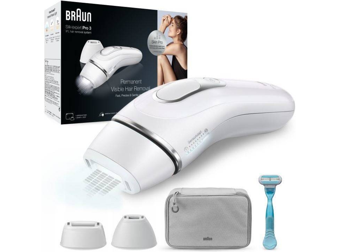  Braun IPL Silk·expert Pro 5 PL5347 Latest Generation IPL for  Women and Men, At-Home Hair Removal System, White and Gold, with Wide Head  and Two Precision Heads : Beauty & Personal