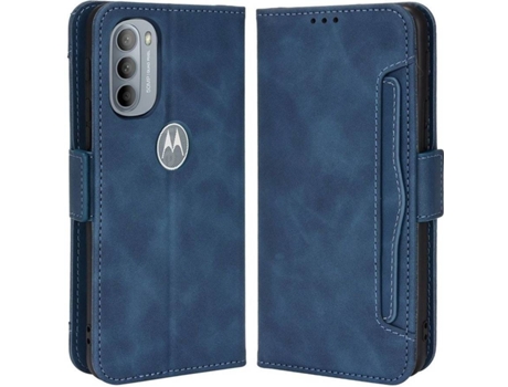 Funda Motorola Moto G31, G41 HFS-HOUSE Cartera Azul